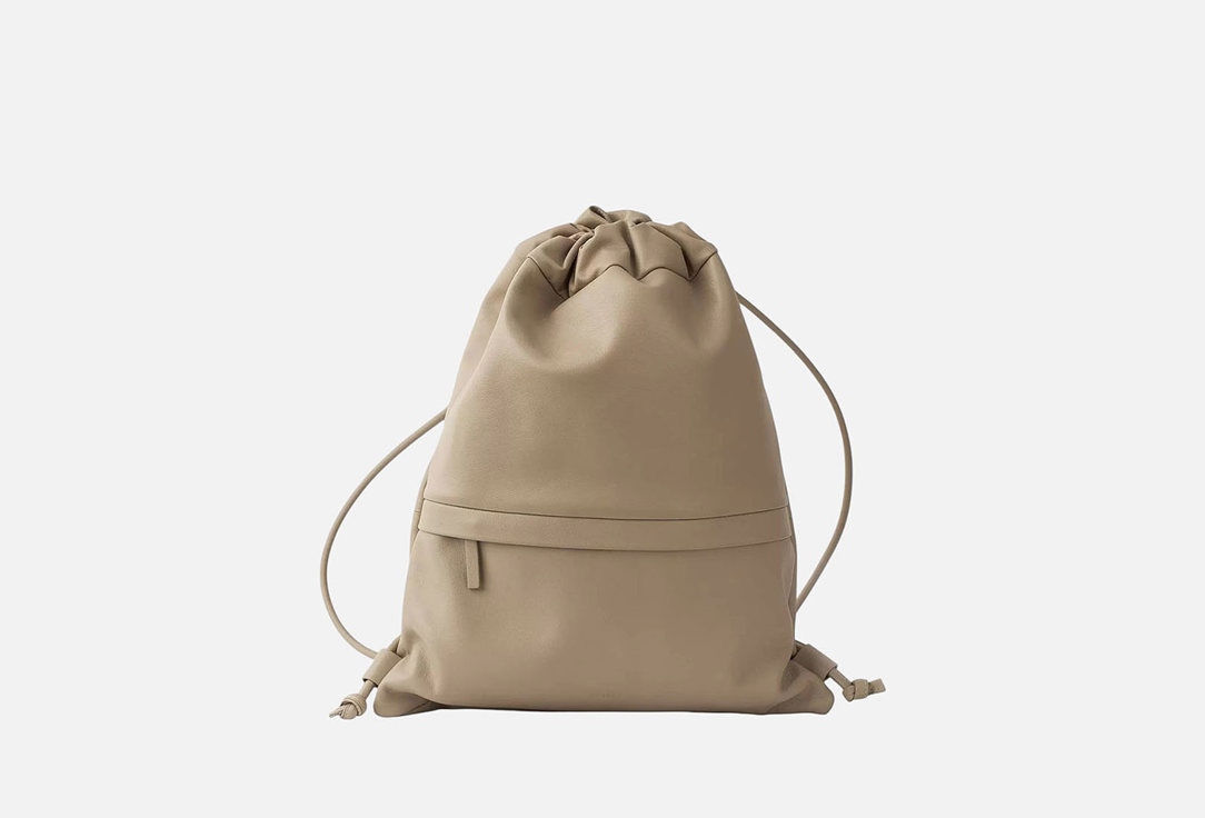 Изображение товара Стильный натуральный кожаный рюкзак Askent UNIFORM для мужчин серо-бежевый