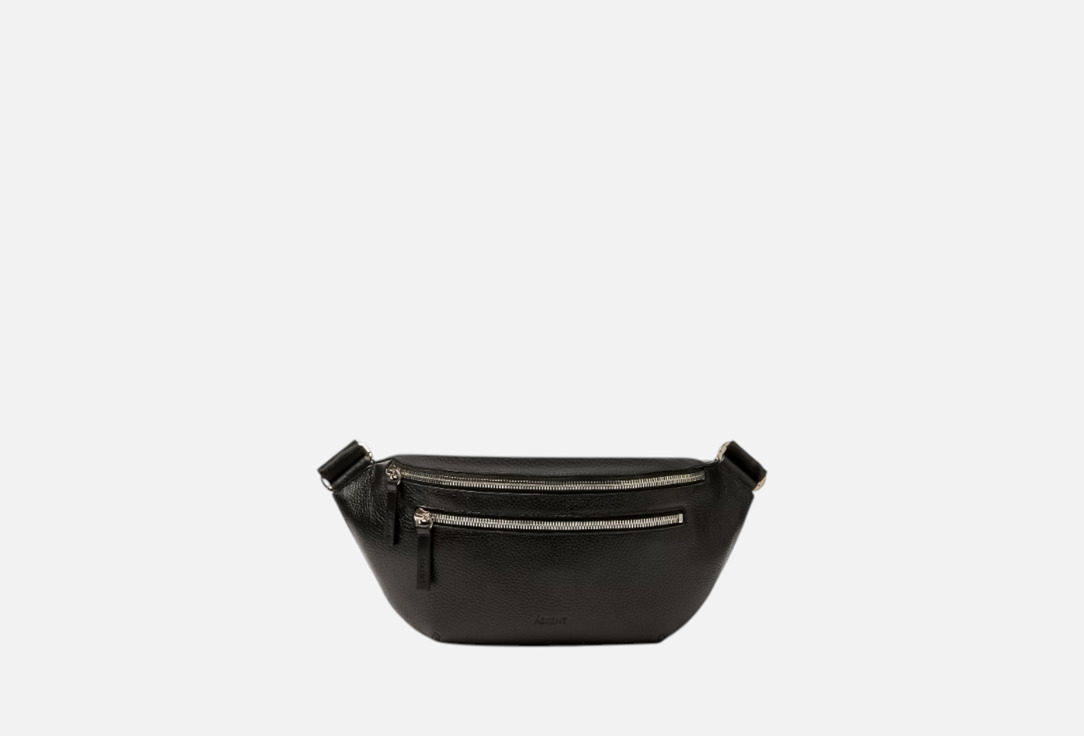 Изображение товара Стильная натуральная поясная сумка Askent из кожи с карманом на молнии