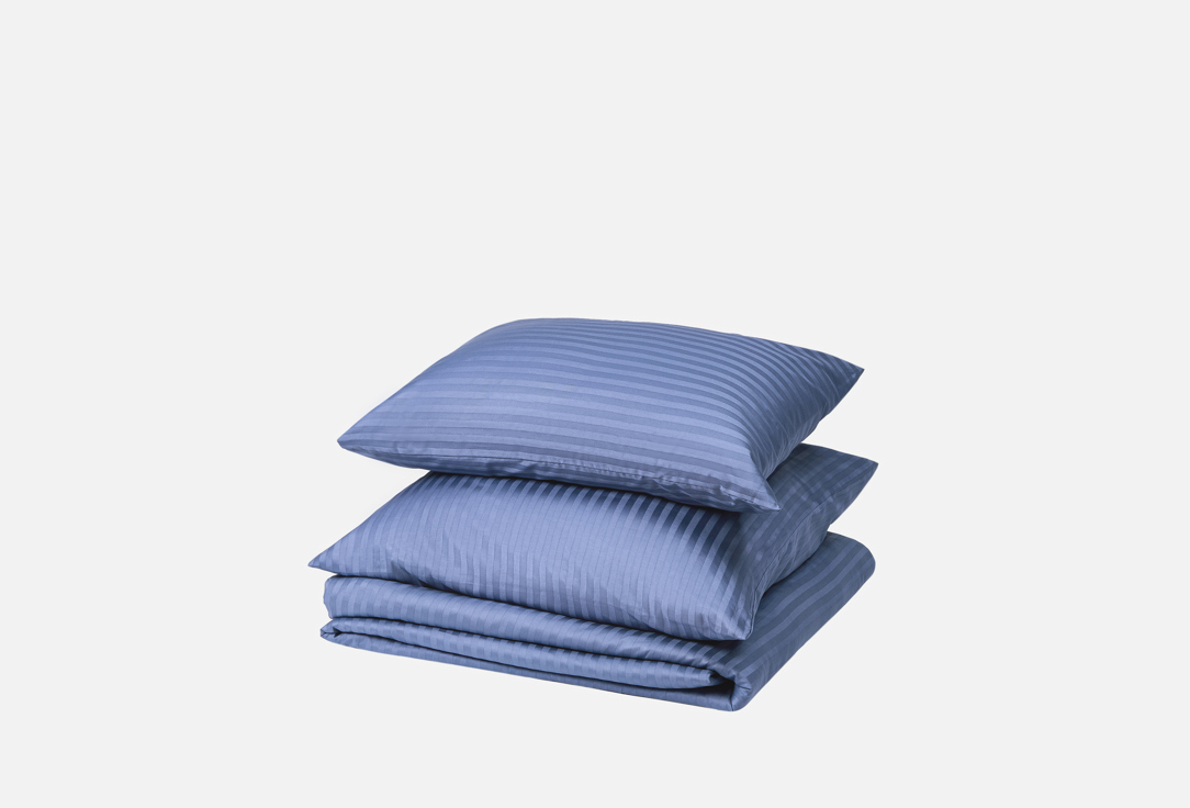 Изображение товара Комплект постельного белья Атмосфера сатин-страйп северное море семейный