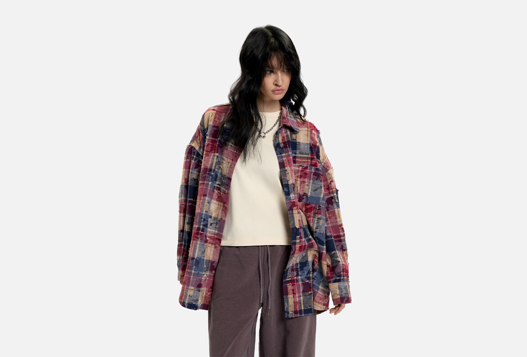 

Рубашка в клетку ALZA, Малиновый, Малиновая ONE SIZE мл