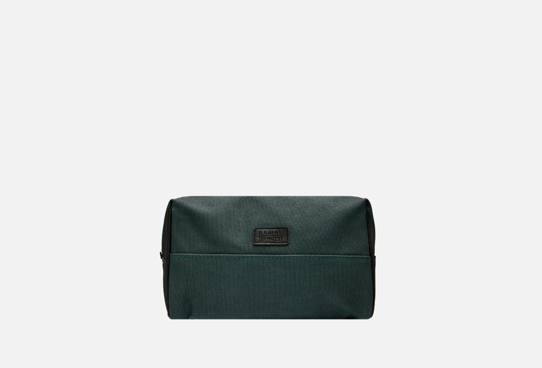 Изображение товара Косметичка Dewal Стиль серо-зеленая из полимера для хранения косметики и аксессуаров