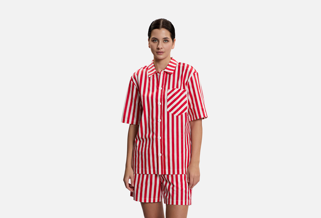 Изображение товара пижама Bowl of cherries красная полоска