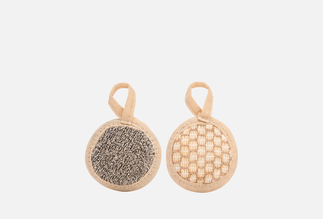 

Набор мочалок-спонжей для умывания BANIKA, Facial cleansing flax nettle 2 шт