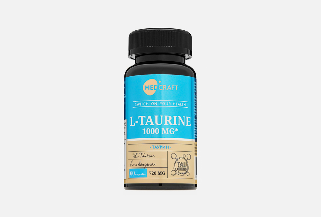 

Таурин MEDCRAFT, 500 мг в капсулах 60 шт