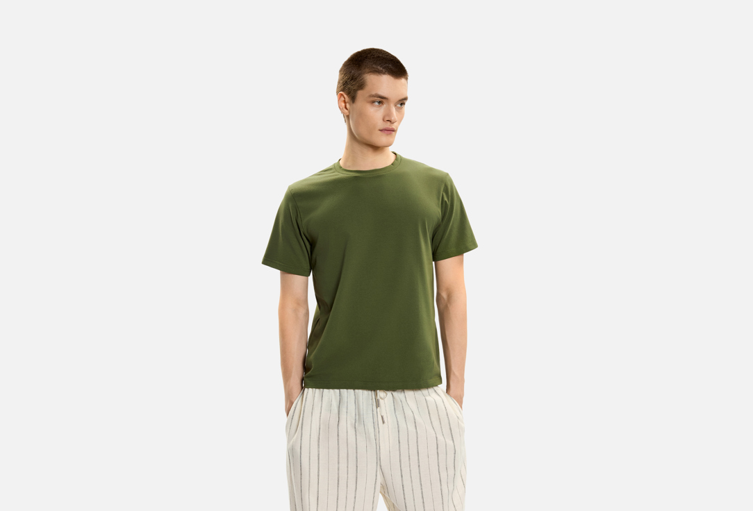 Изображение товара Футболка URBN WILD basic khaki мужская хлопковая с лайкрой, демисезонная