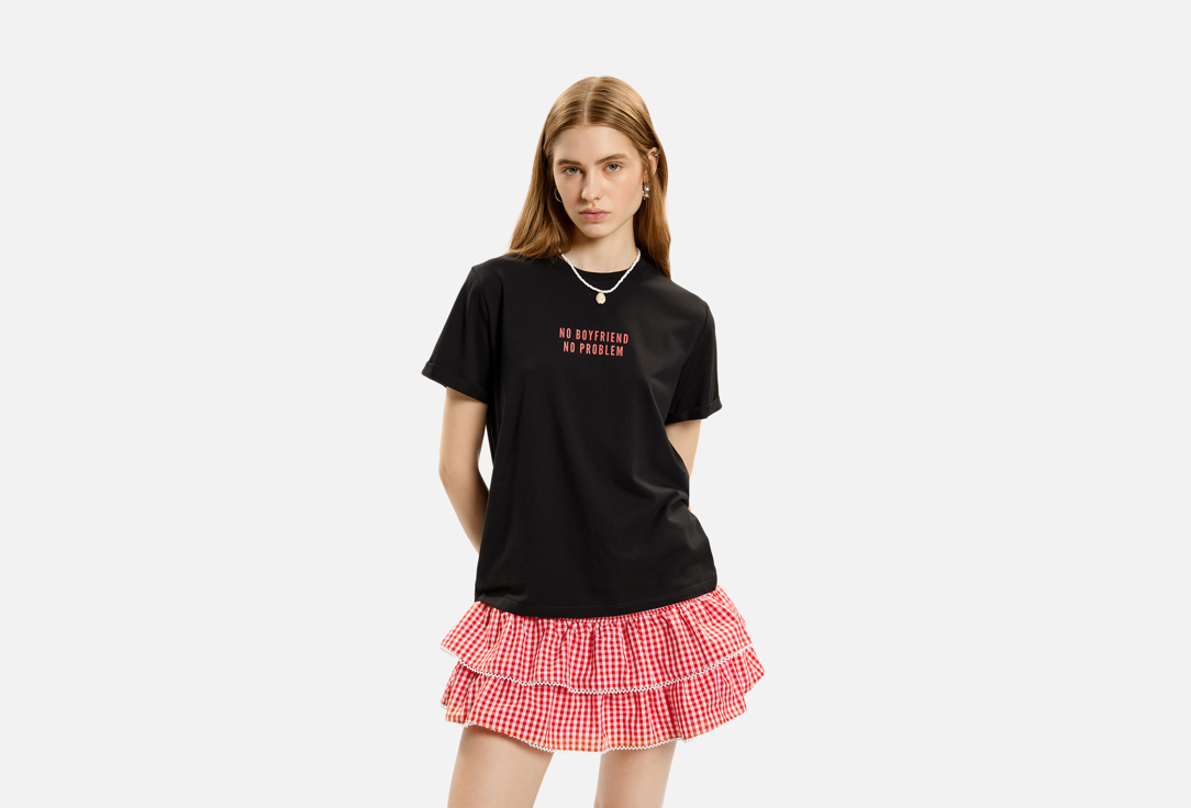 Изображение товара Футболка с отворотом URBN WILD no boyfriend из хлопка пенье для женщин