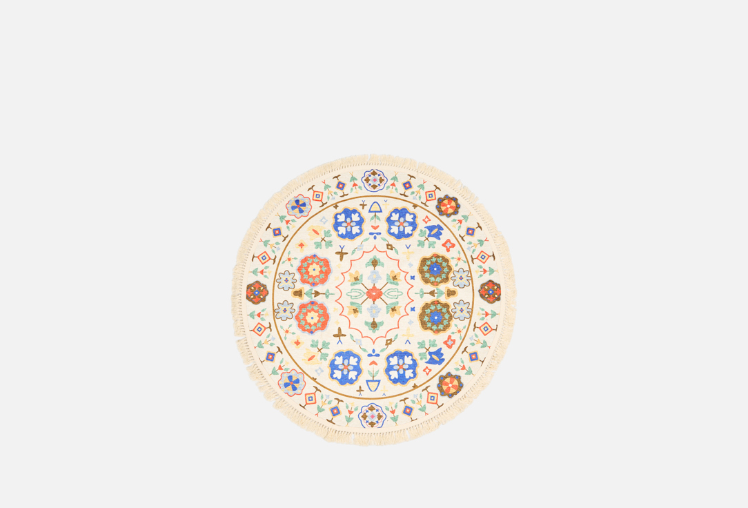 

Коврик прикроватный ECO LARES, Принт, Цветочный, круглый, 120 см 1 шт