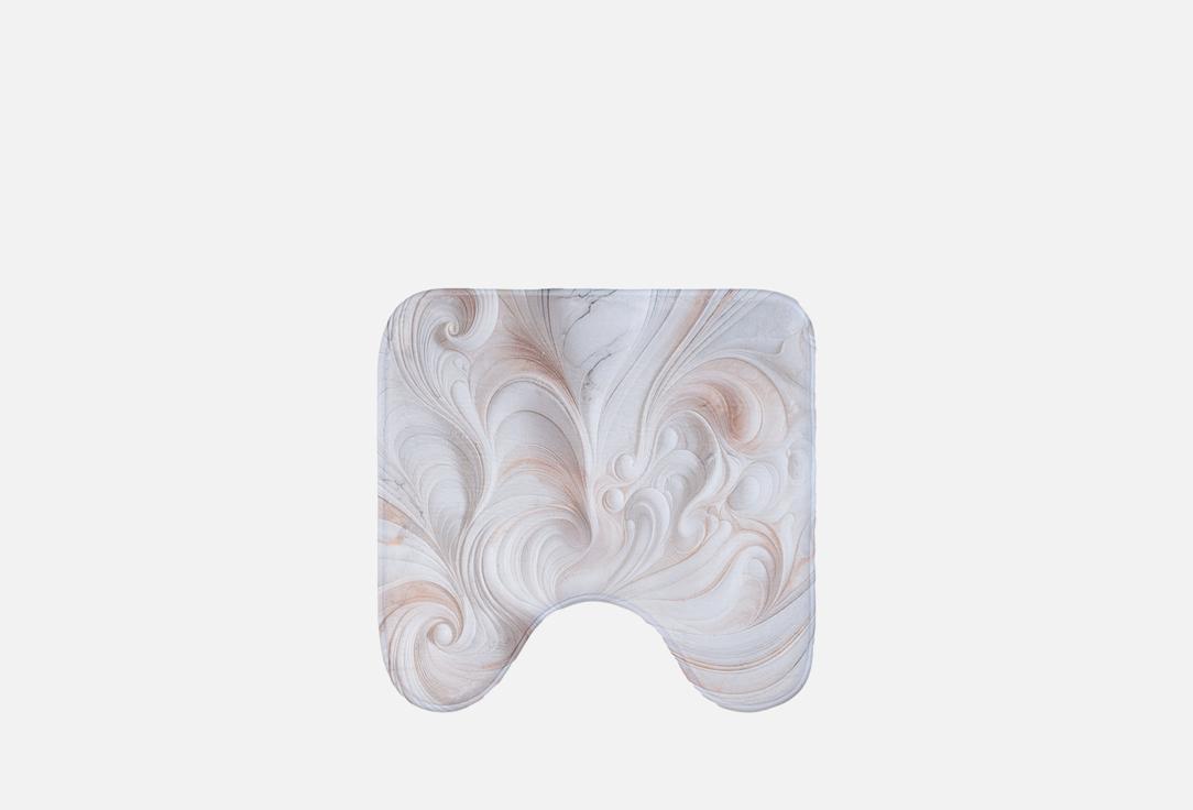 Изображение товара Коврик для туалета JoyArty Мраморные вихри 50x50 влагостойкий мягкий противоскользящий