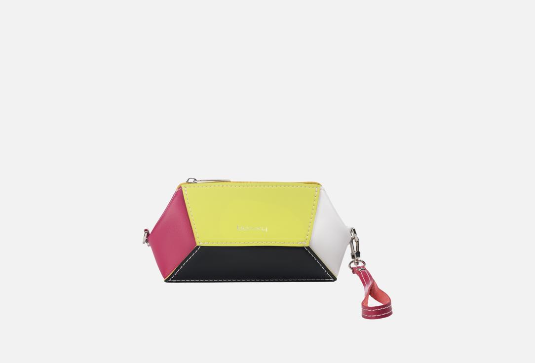 Изображение товара Косметичка Boxxy розово-черная лайм с ремешком и петлями для аксессуаров