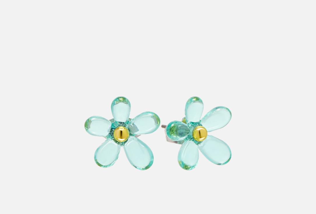 

Cерьги-пусеты ФЕТИШ, Flowers Blue 2 шт