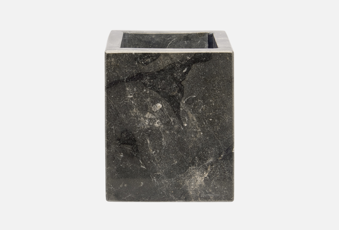 Изображение товара Стакан для ванной комнаты НАТУРКАМЕНЬ черный, 8х6 см