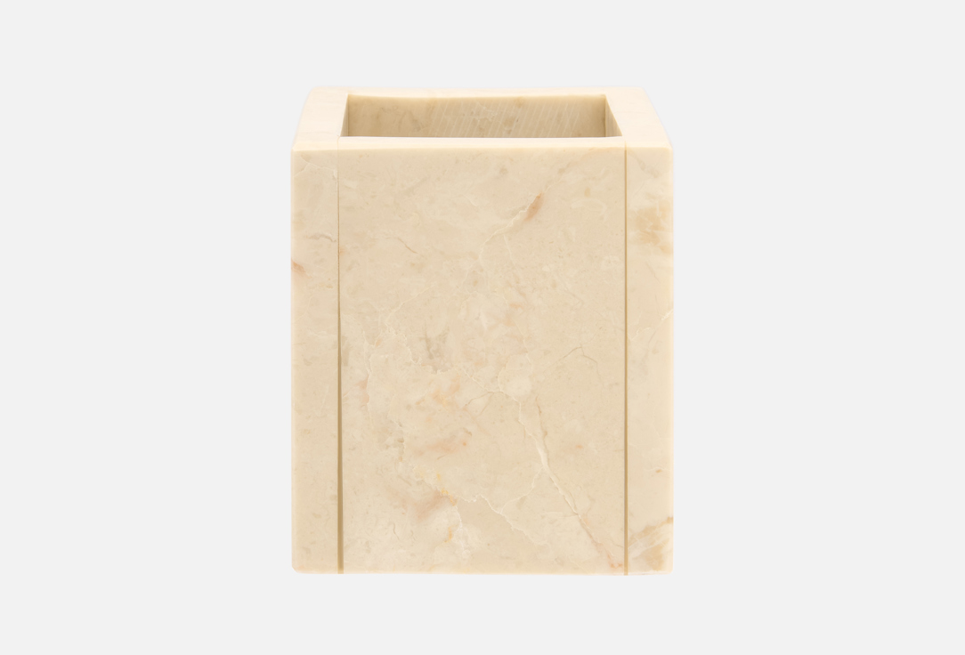 Изображение товара Стакан для ванной комнаты НАТУРКАМЕНЬ бежевый, 8х6 см