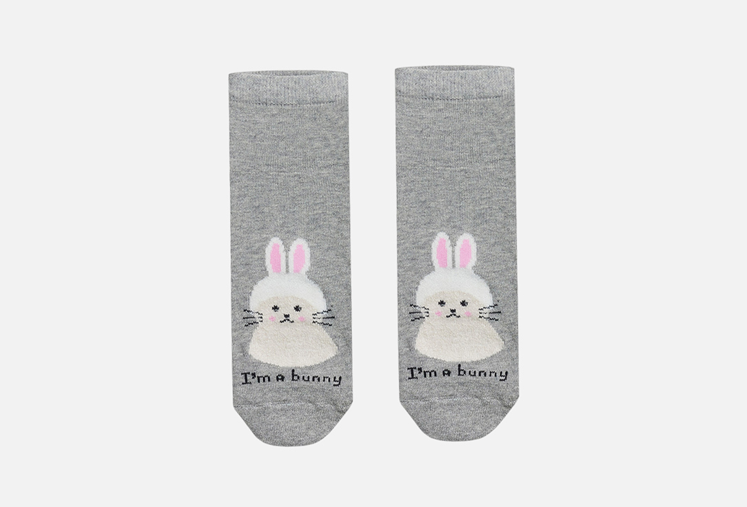 Изображение товара Высокие хлопковые женские носки Mark Formelle в рубчик с принтом для зимы