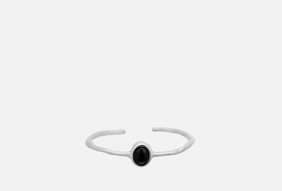 Изображение товара Браслет Attribute Shop черный агат с родиевым покрытием для женщин