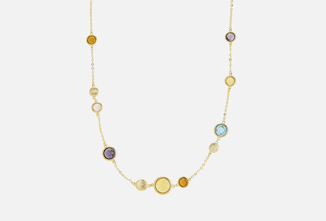Изображение товара Цепочка Attribute Shop multi-colored crystals, gold