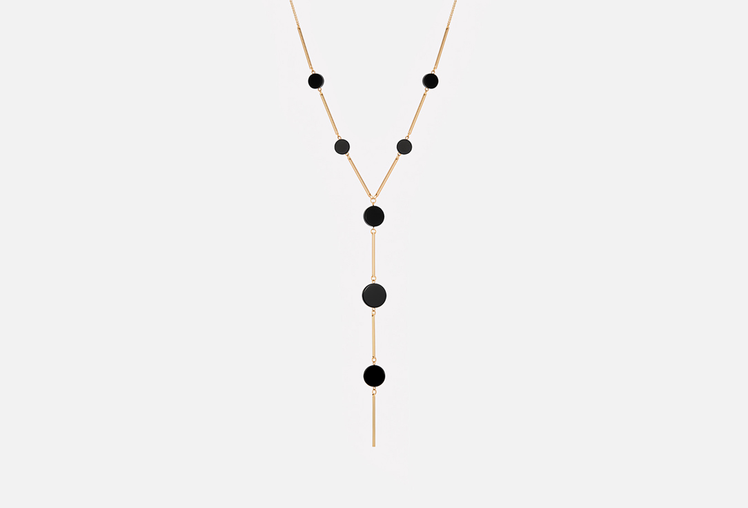Изображение товара колье Koshika с черным агатом длинное