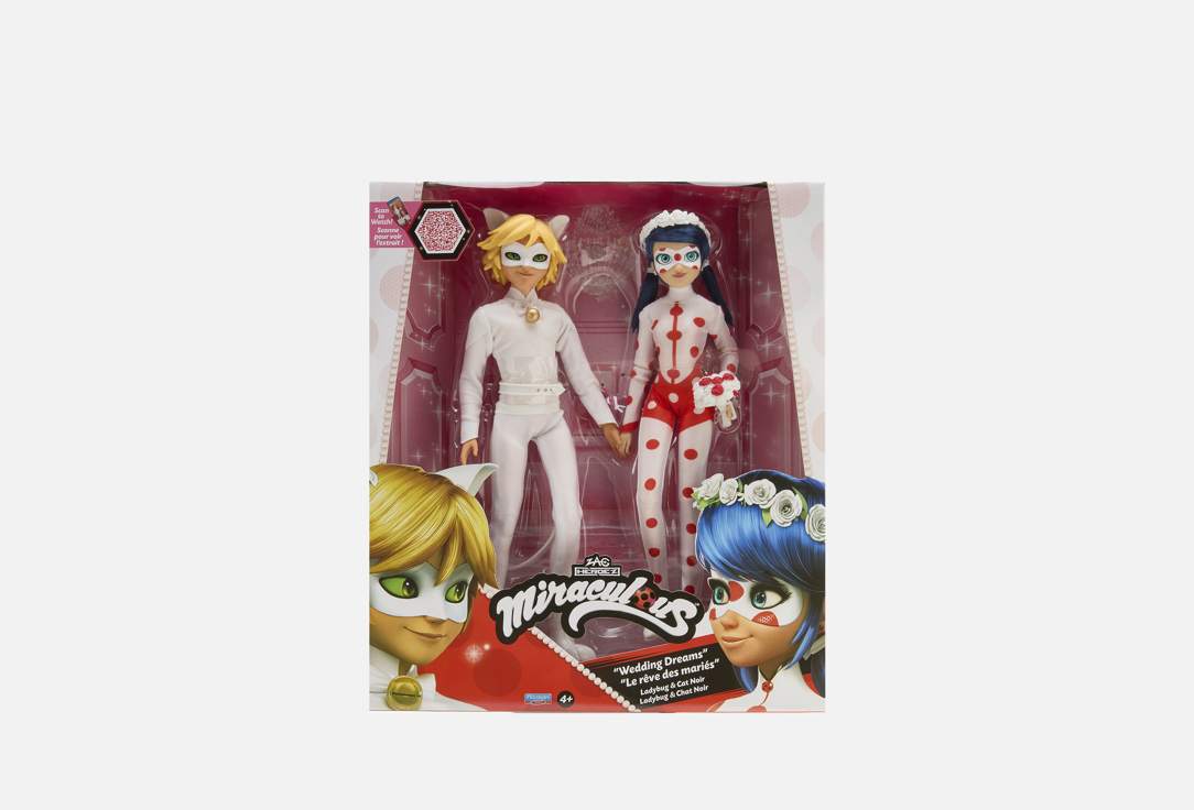 

Набор из двух кукол MIRACULOUS, Свадьба Леди Баг и Супер-кота с аксессуарами, 27 см 2 шт