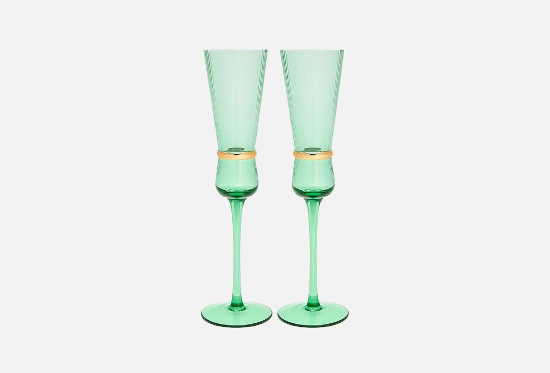 

Набор бокалов для шампанского BILLIBARRI, Зеленый, VERAI 2 шт