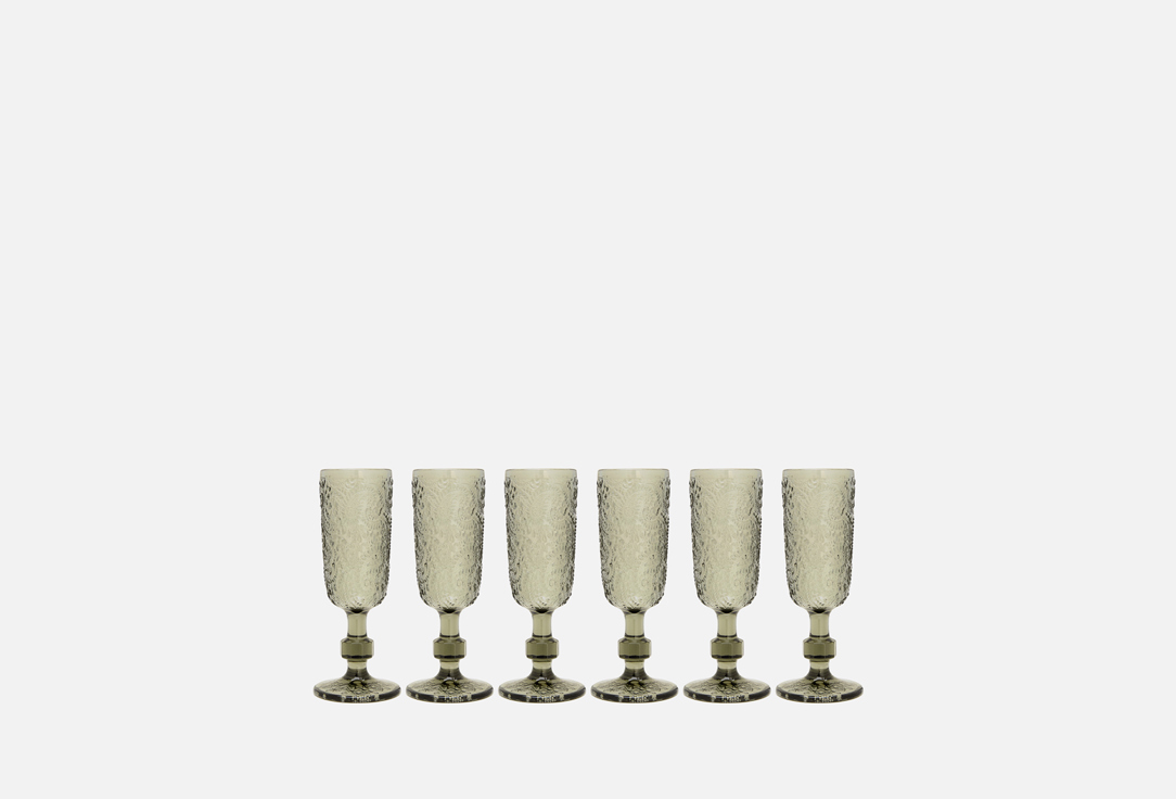 

Набор бокалов для шампанского BILLIBARRI, Черный, FORLI 6 шт