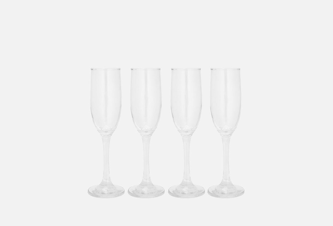 

Набор бокалов для шампанского BILLIBARRI, Прозрачный, Gavian 4 шт