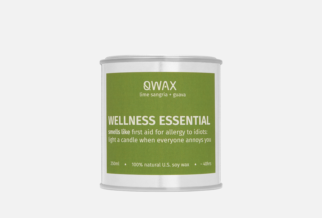 Изображение товара Ароматическая свеча qwax wellness essential натуральный соевый воск 250 мл