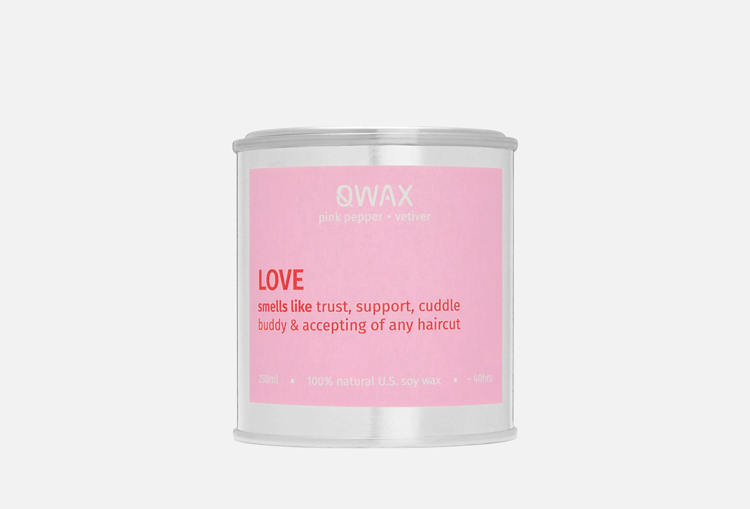 Изображение товара Ароматическая свеча love с натуральным соевым воском и натуральными ароматами
