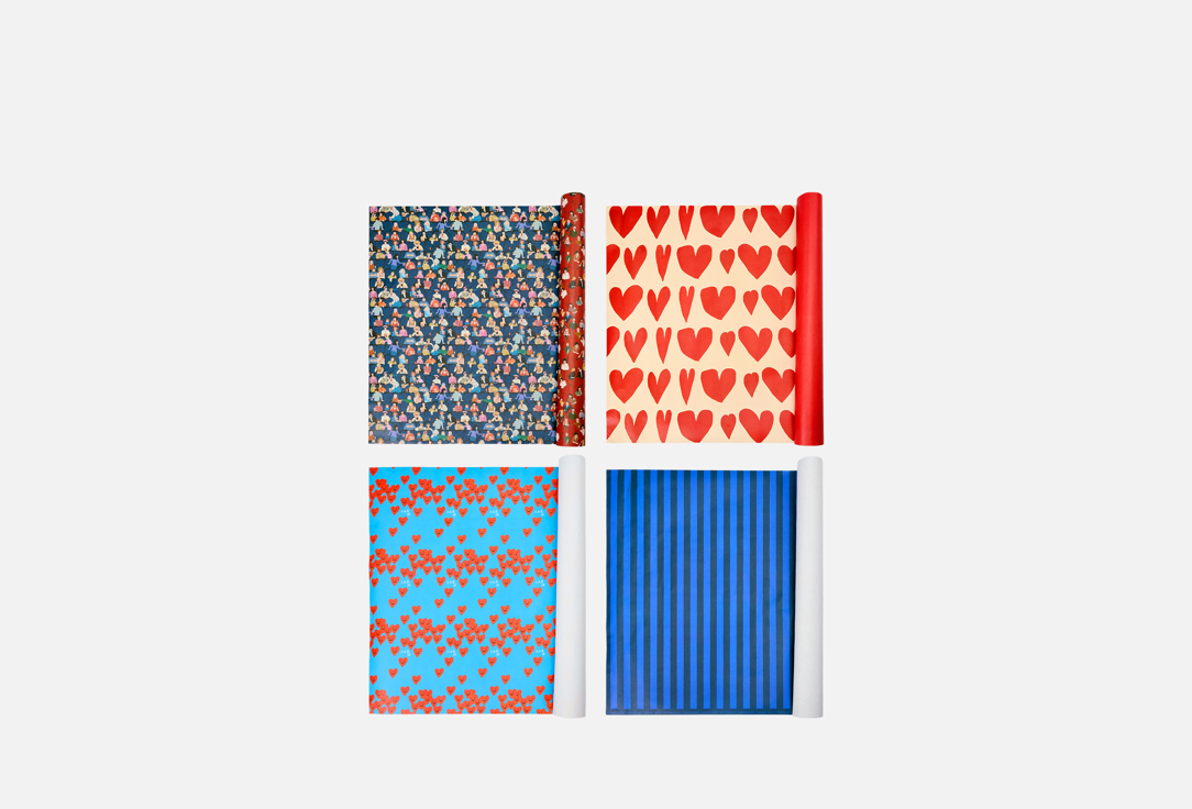 

Подарочная упаковка O PAPER PAPER, Романтический 4 шт