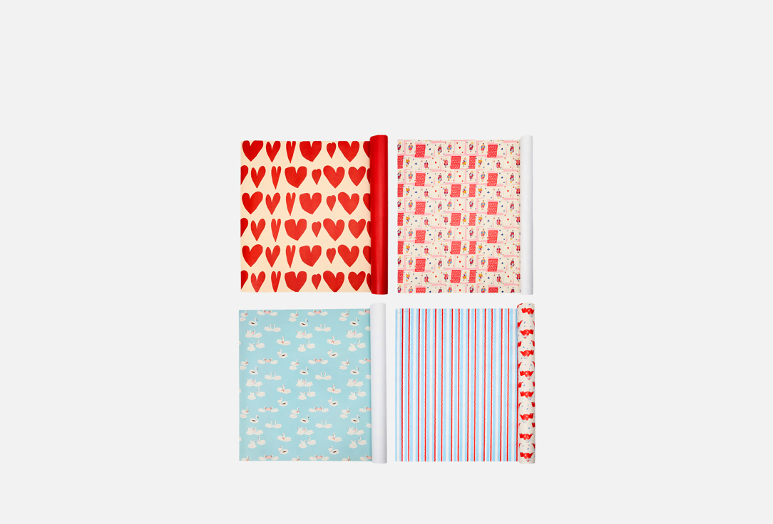 

Подарочная упаковка O PAPER PAPER, Про любовь 4 шт