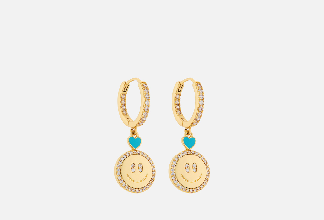 

Серьги KOMSI BRAND, Emoji Love gold-blue 2 шт
