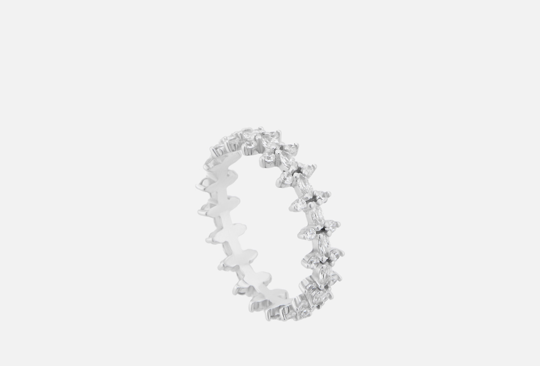 Изображение товара Кольцо Komsi Less silver-white из стерлингового серебра с фианитами размер 17