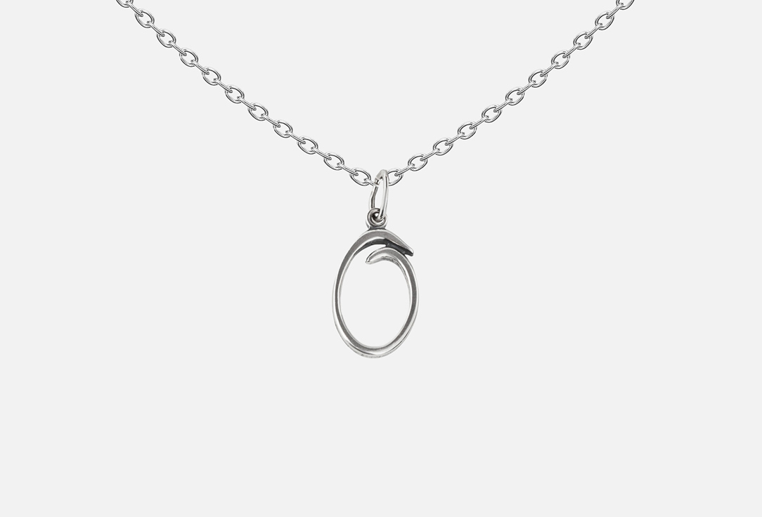 Изображение товара Подвеска на цепочке буква О из серебряного сплава для женщин премиум качества