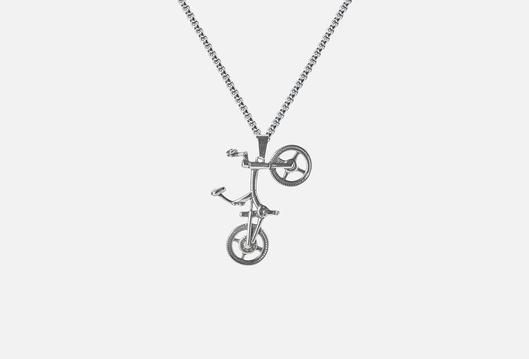 Изображение товара Подвеска Настроение женщины Велосипед из ювелирной стали стильное украшение