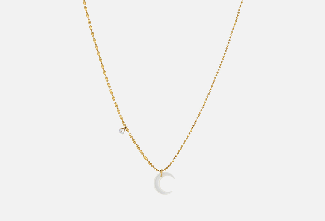 Изображение товара Подвеска Shine of the Moon из медицинской стали с кристаллами, 44 см, Золото