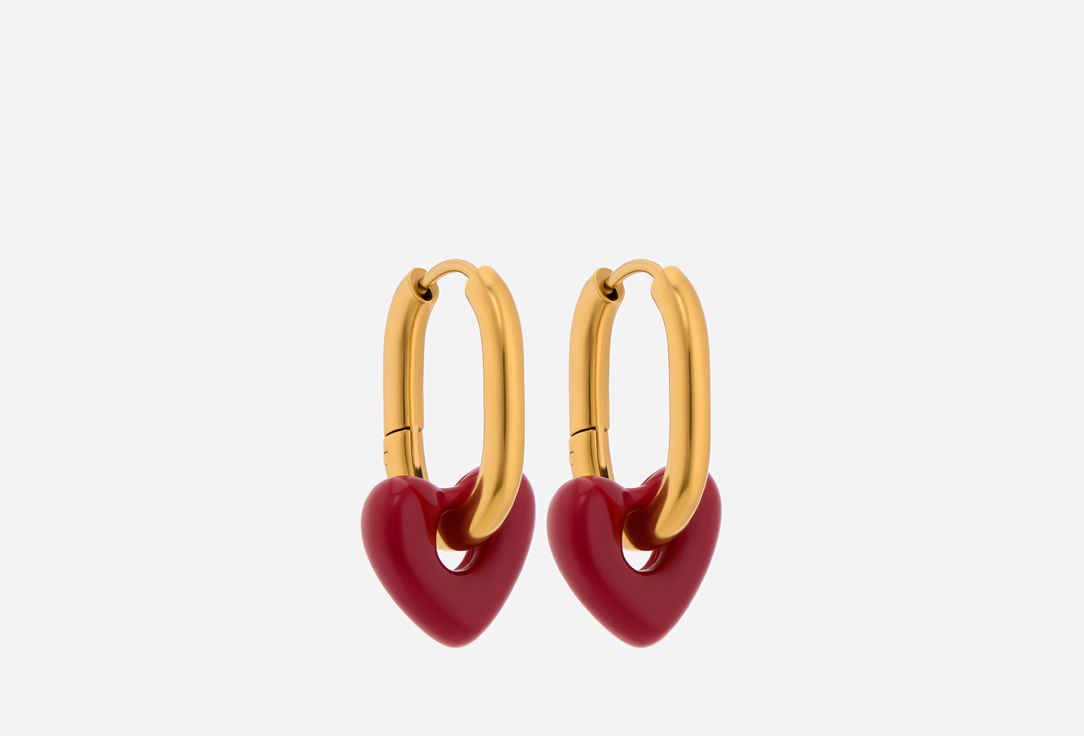 

Серьги KOMSI BRAND, Red Heart 2 шт