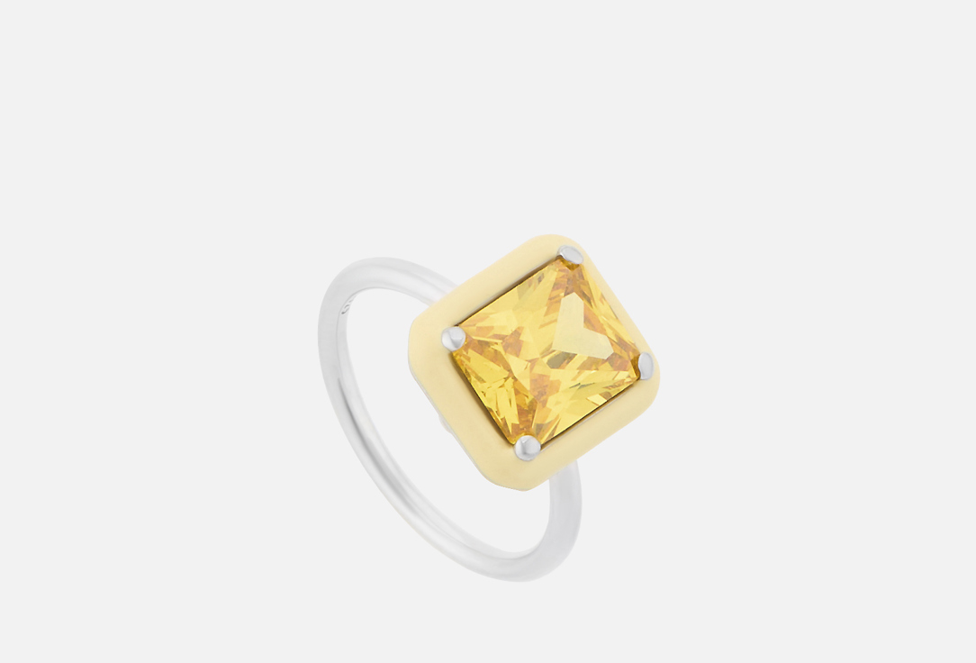 Изображение товара Кольцо Komsi Brand Playful square yellow