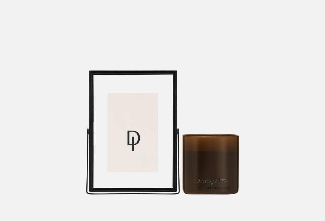 Изображение товара Набор из фоторамки и аромасвечи Divnaya Iva коричневый