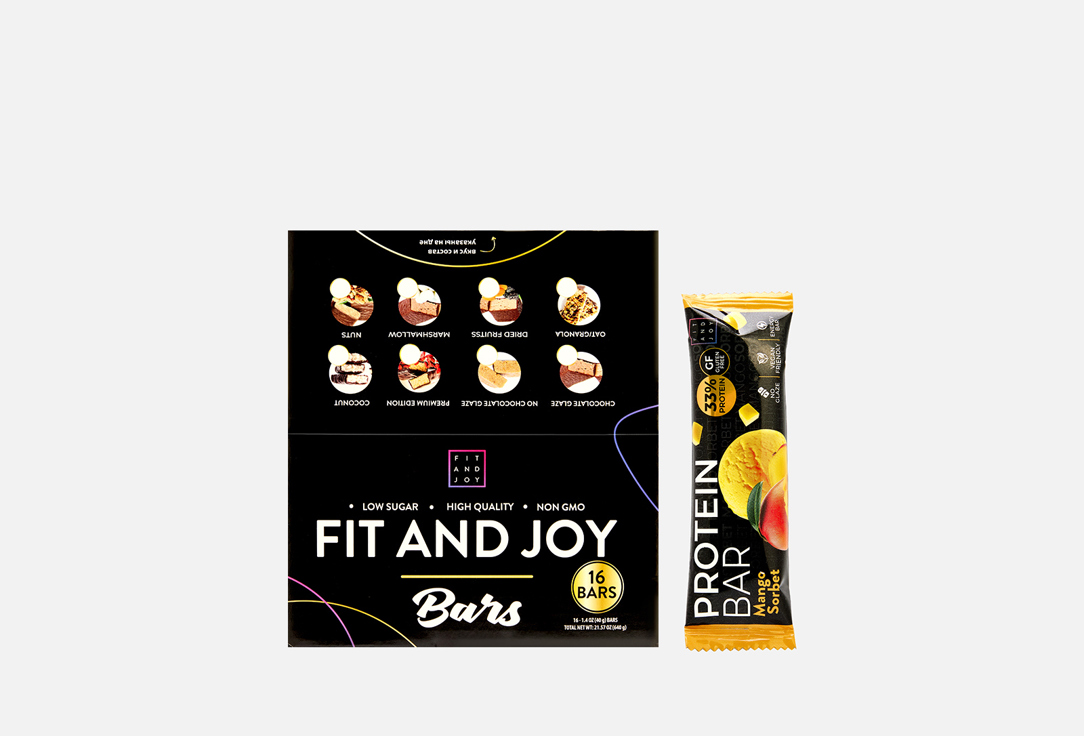 Изображение товара набор протеиновых батончиков Fit And Joy Манговый сорбет
