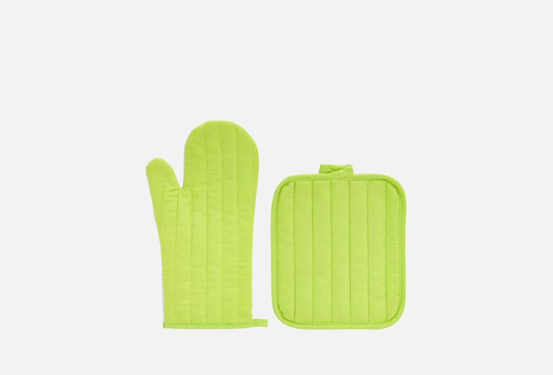 Изображение товара Кухонный набор Mia Cara салатовый, прихватка, рукавица
