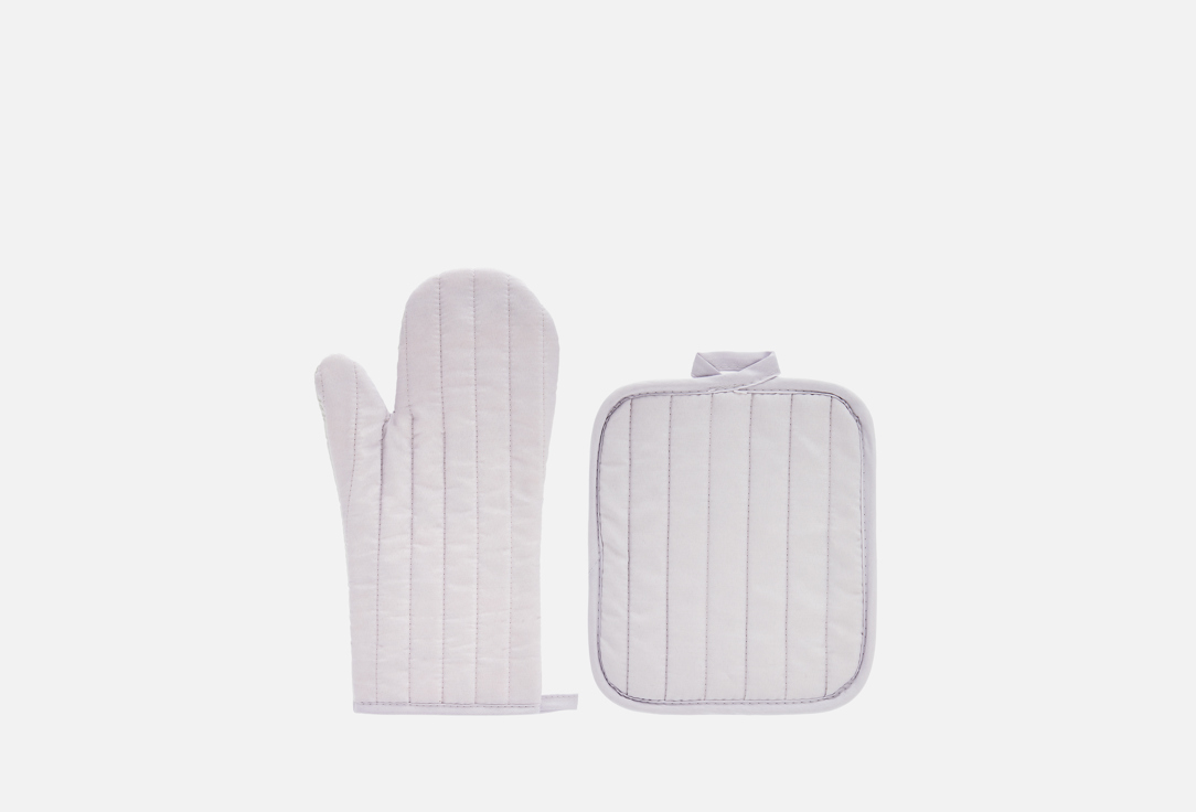 Изображение товара Кухонный набор Mia Cara серый прихватка и рукавица для защиты от высоких температур