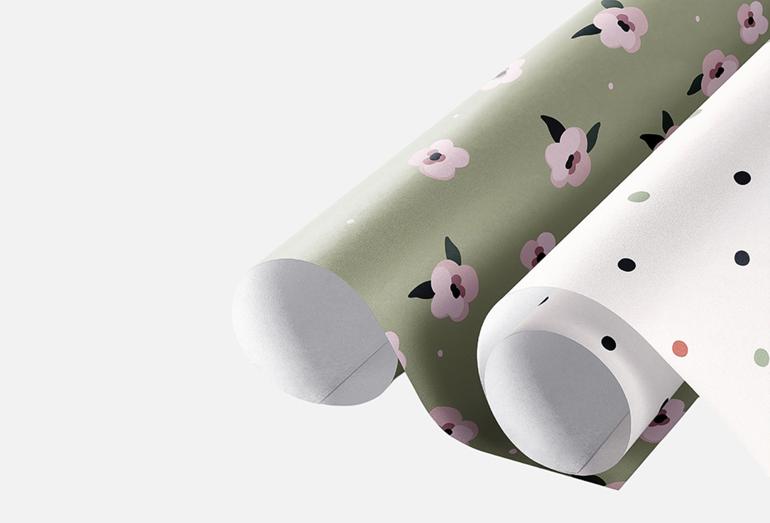 

Набор подарочной бумаги и ленты BE SMART, Pretty green 2 шт