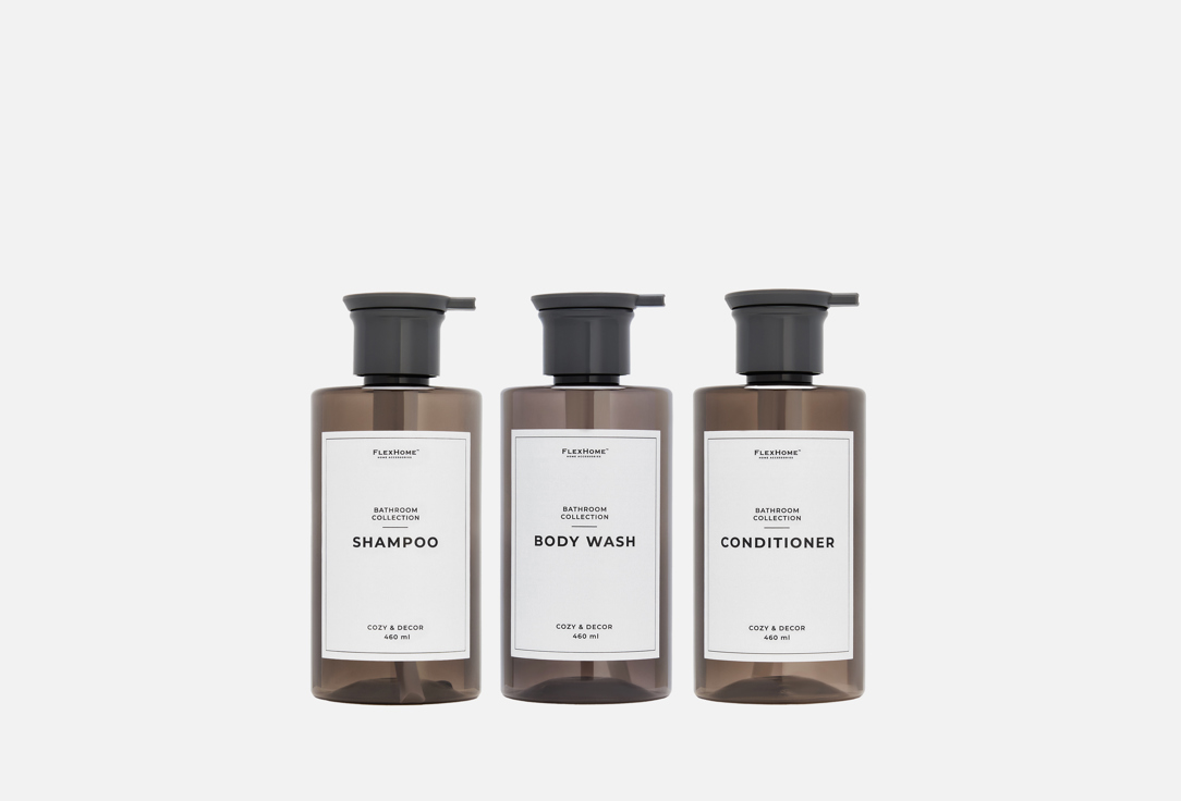 

Набор дозаторов для ванной FLEXHOME, Белый, Белый 3 шт