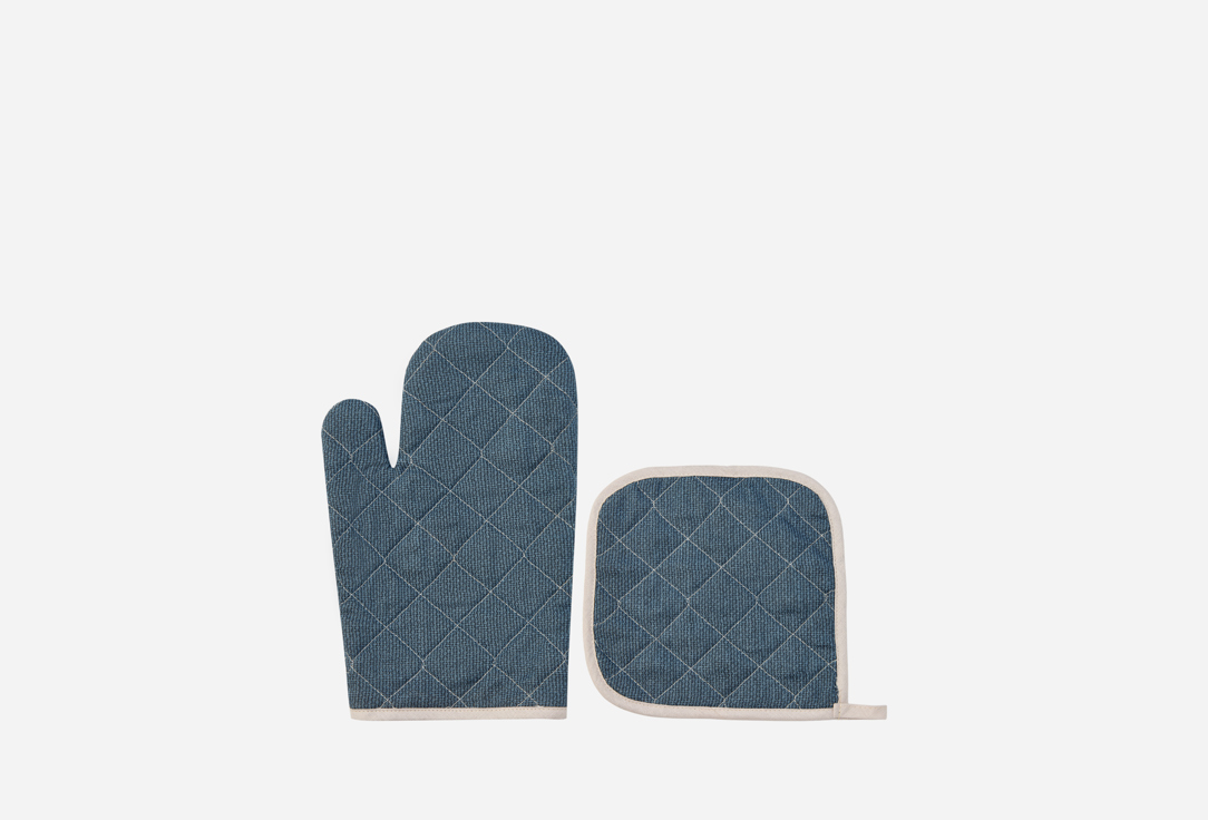 Изображение товара Кухонный набор прихватка и рукавица Унисон Basic графит