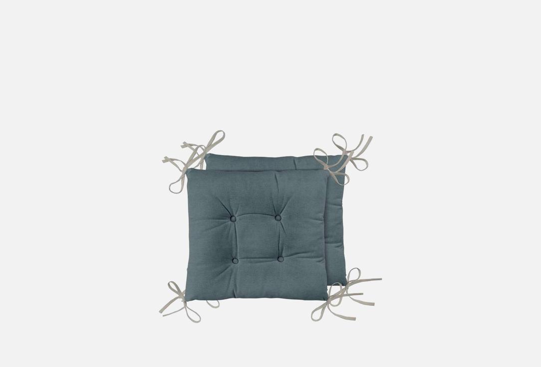 

Комплект подушек на стул УНИСОН, Серый, Basic, графит, 40х40 2 шт