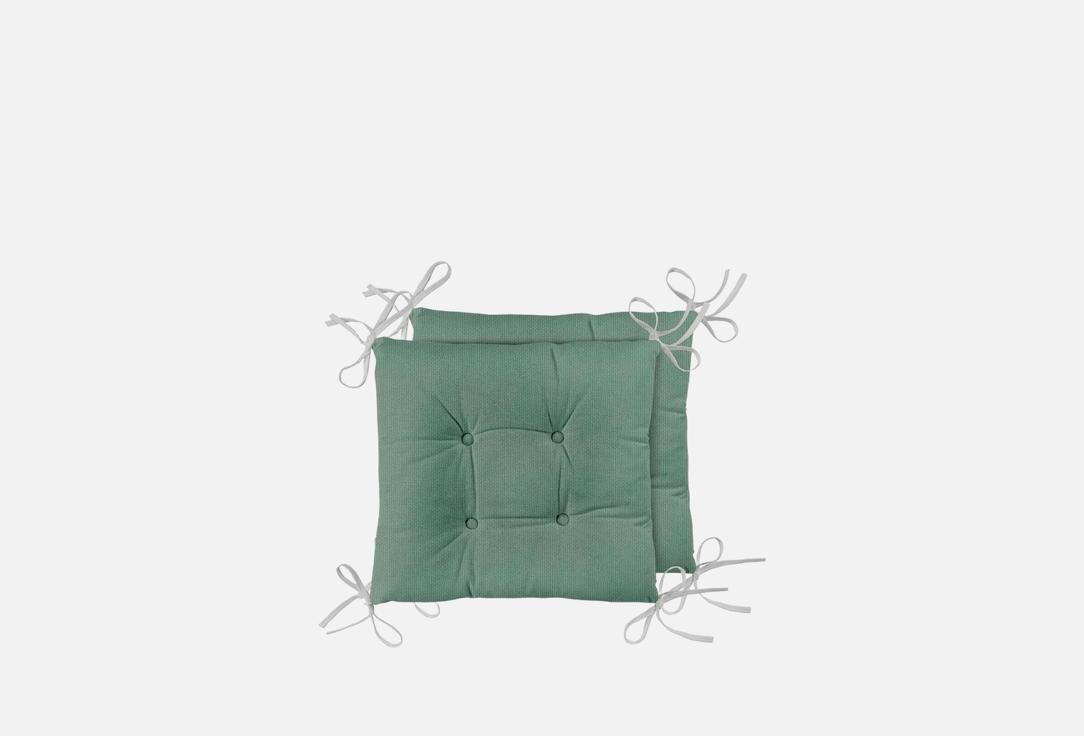 

Комплект подушек на стул УНИСОН, Зеленый, Basic, серо-зеленый, 40х40 2 шт