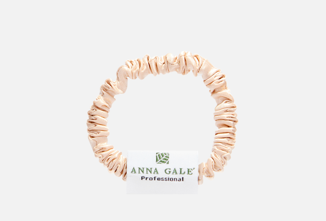 

Шелковая резинка для волос ANNA GALE, Nude thin 1 шт