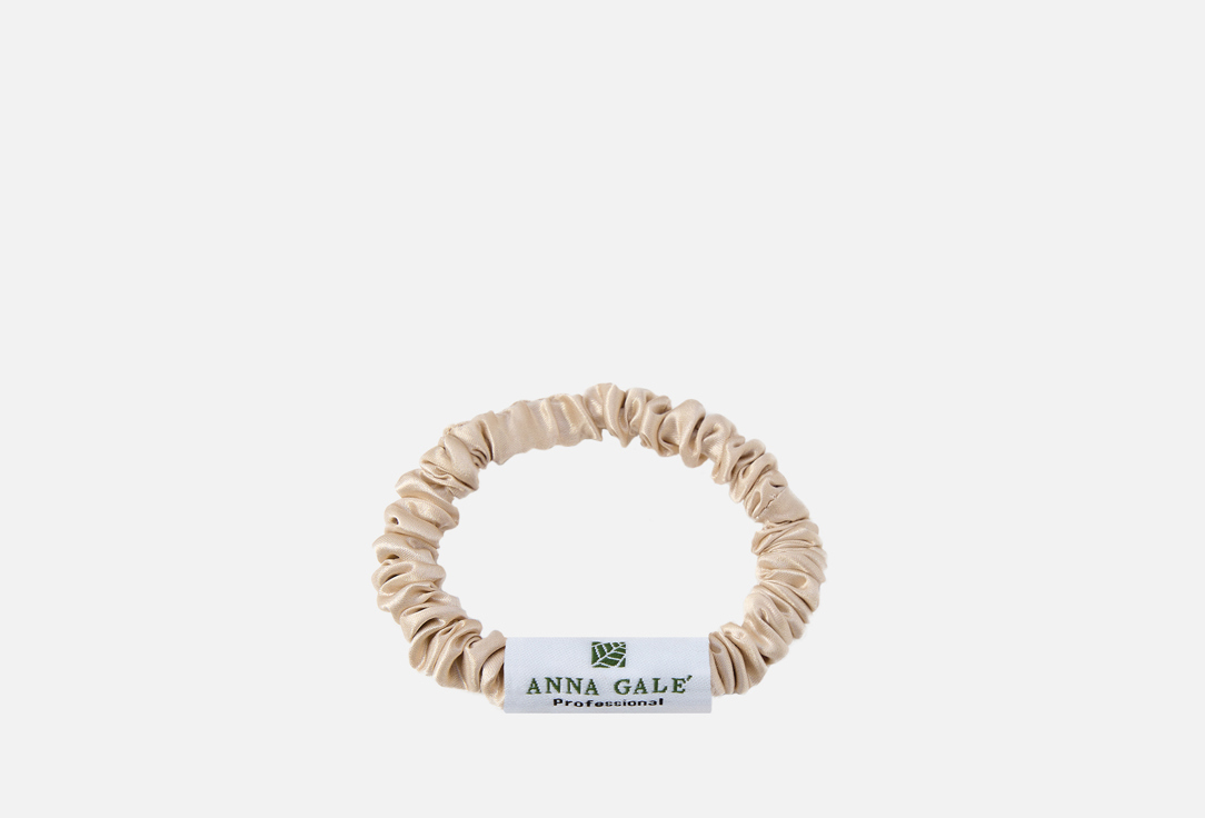 

Шелковая резинка для волос ANNA GALE, Nude thin 1 шт