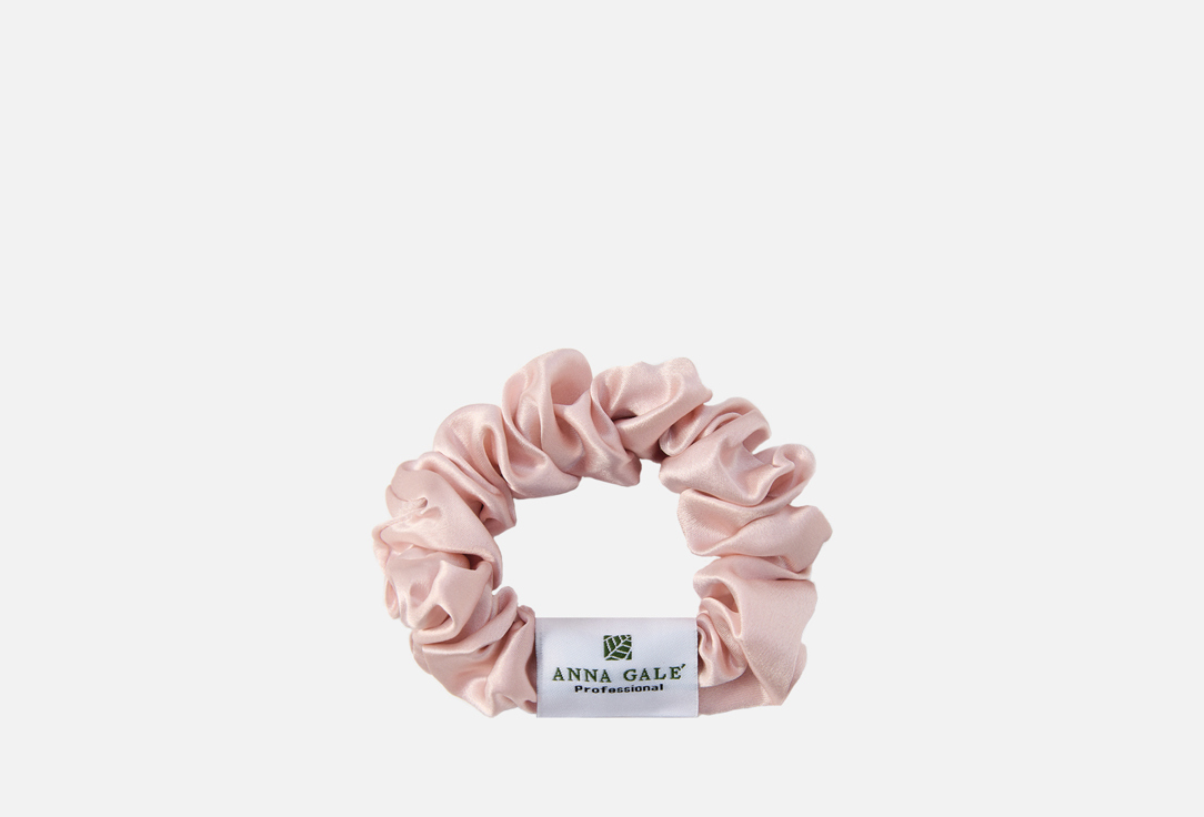 Изображение товара Шелковая резинка для волос ANNA GALE dusty rose wide натуральный шелк