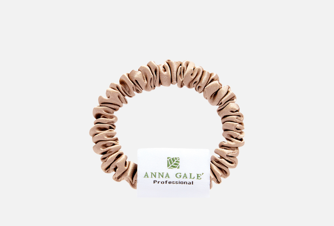 

Шелковая резинка для волос ANNA GALE, Mocha thin 1 шт