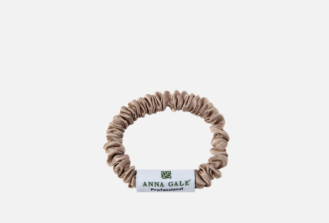 

Шелковая резинка для волос ANNA GALE, Mocha thin 1 шт