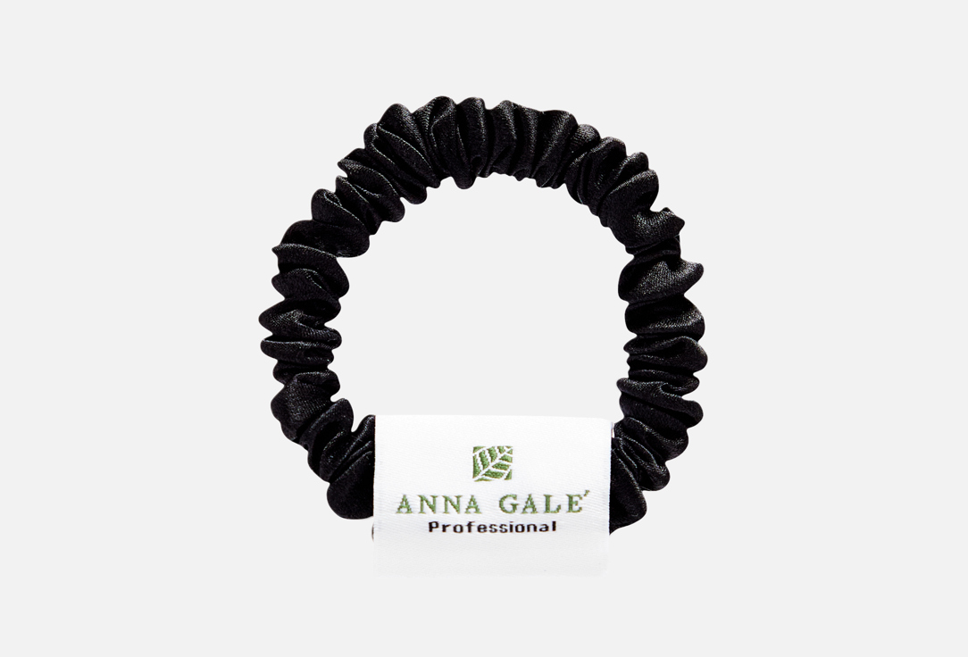 

Шелковая резинка для волос ANNA GALE, Black thin 1 шт